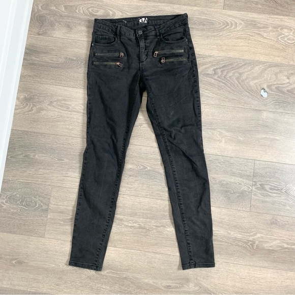 Garage Women’s Jeans High Rise Waist Jegging Stretch Denim Zipper Black Size 5 - Picture 3 of 10